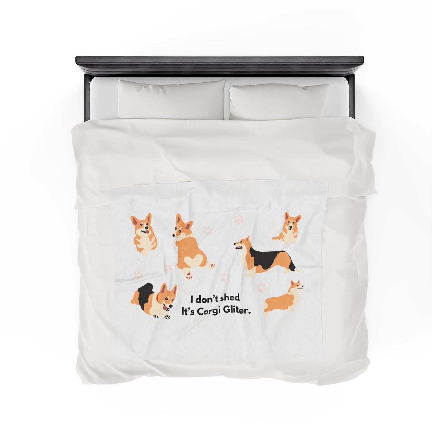 Corgi Velveteen Plush Blanket