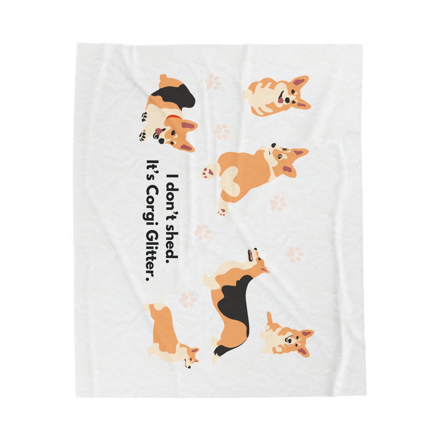 Corgi Velveteen Plush Blanket