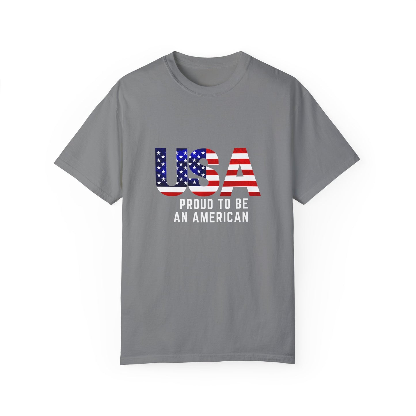 “USA Proud To Be An American” Garment-Dyed T-shirt