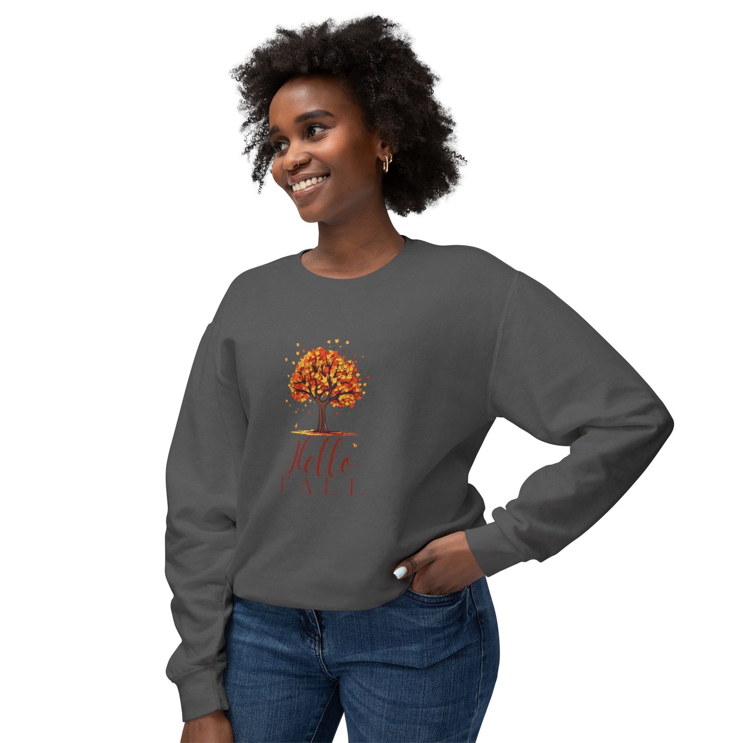 “Hello Fall” Lightweight Crewneck Sweatshirt