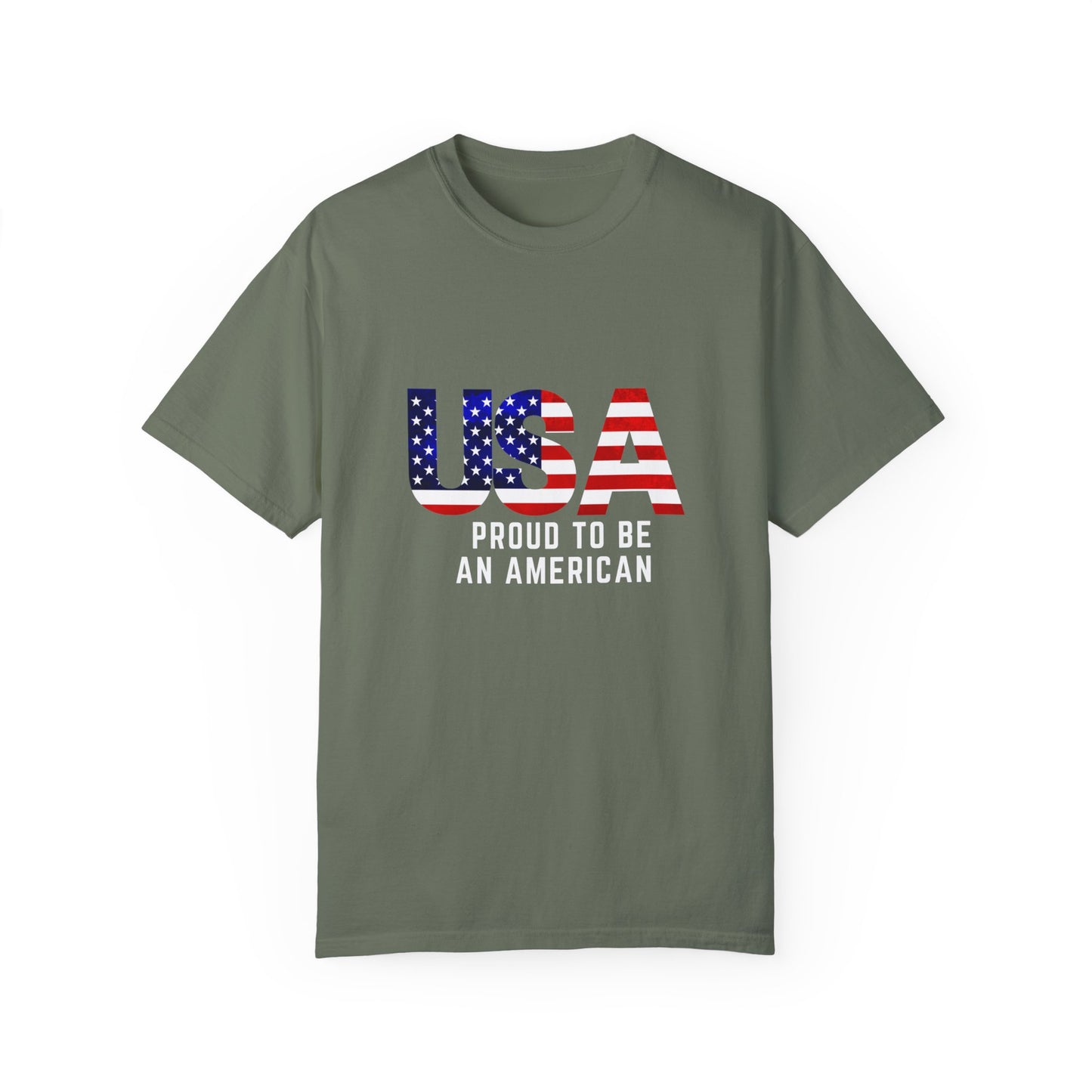 “USA Proud To Be An American” Garment-Dyed T-shirt