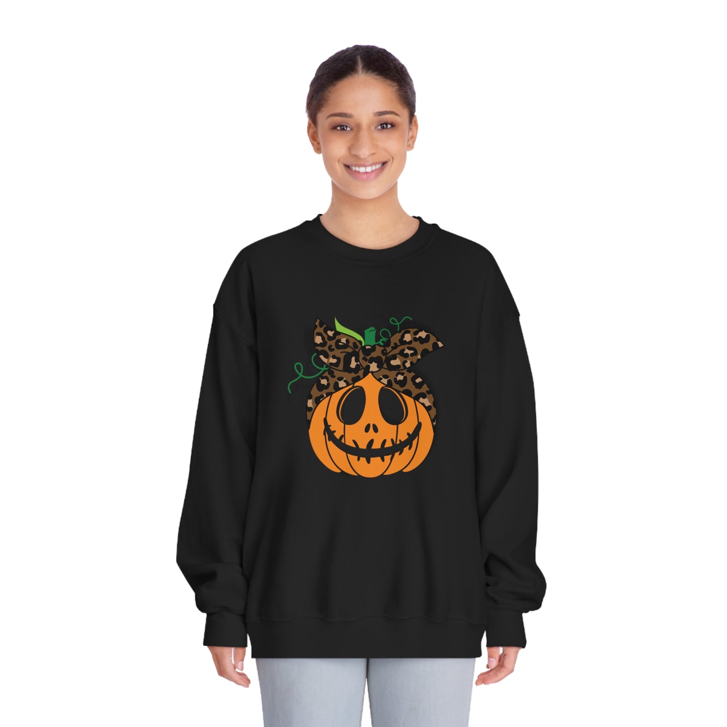 Halloween Crewneck Sweatshirt- Pumpkin w/ Bow