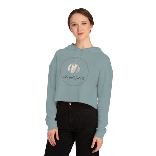 “It’s Fall Y’all” Women’s Cropped Hooded Sweatshirt