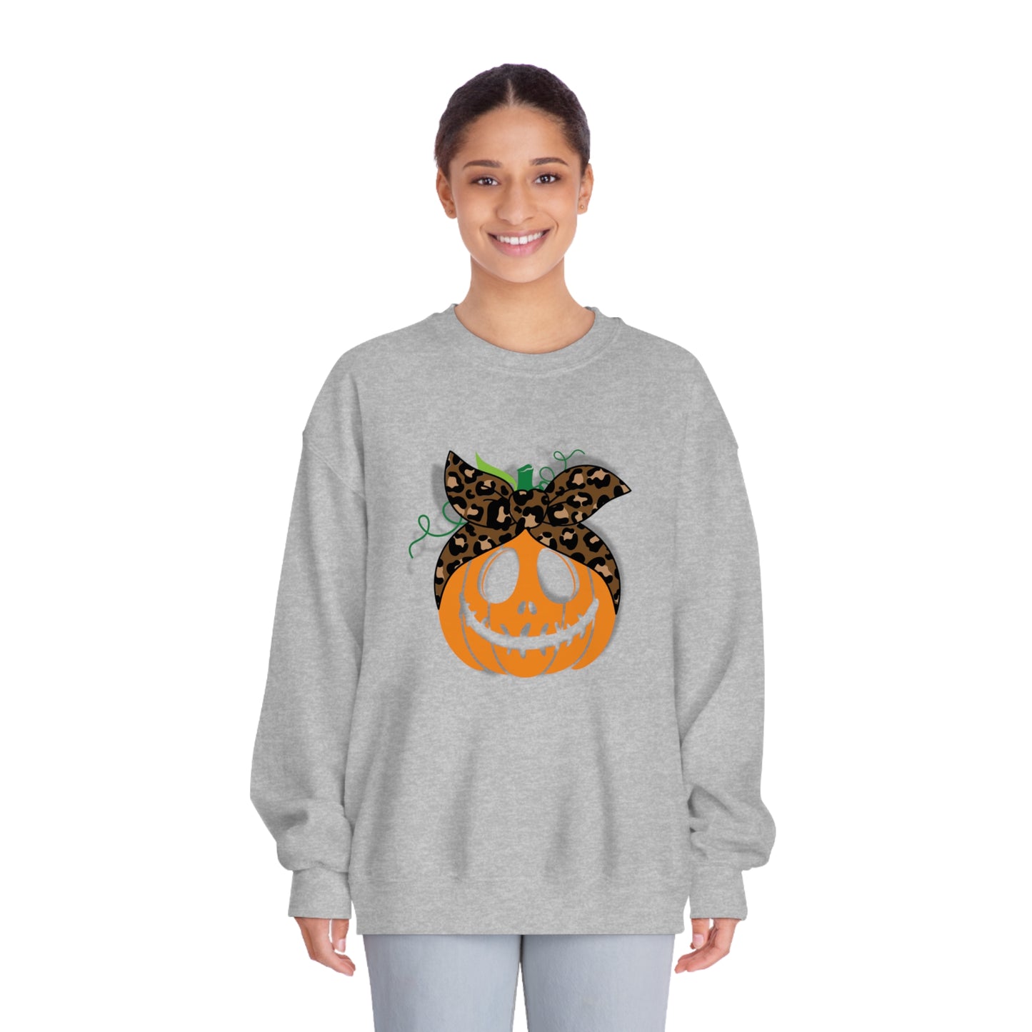 Halloween Crewneck Sweatshirt- Pumpkin w/ Bow