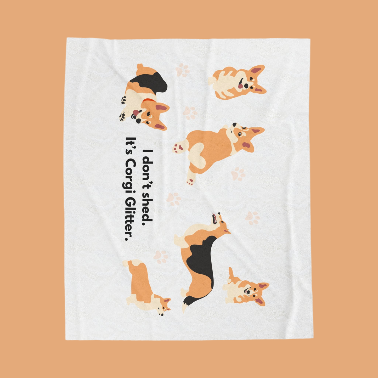 Corgi Velveteen Plush Blanket